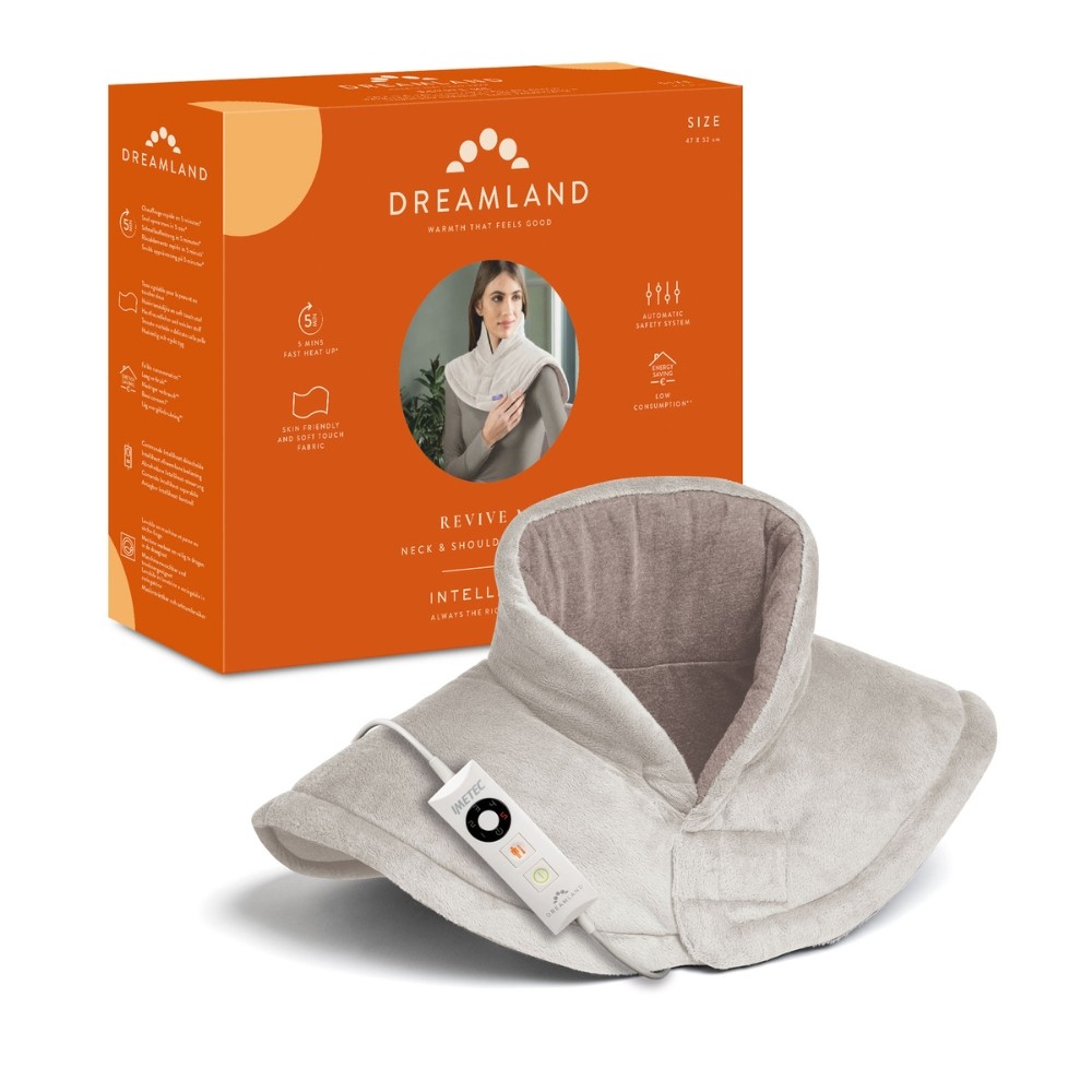 Neck and Shoulders Heating Pad Soft beige coussin chauffant warmtekussen