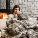 Verwarmd Plaid Faux Fur