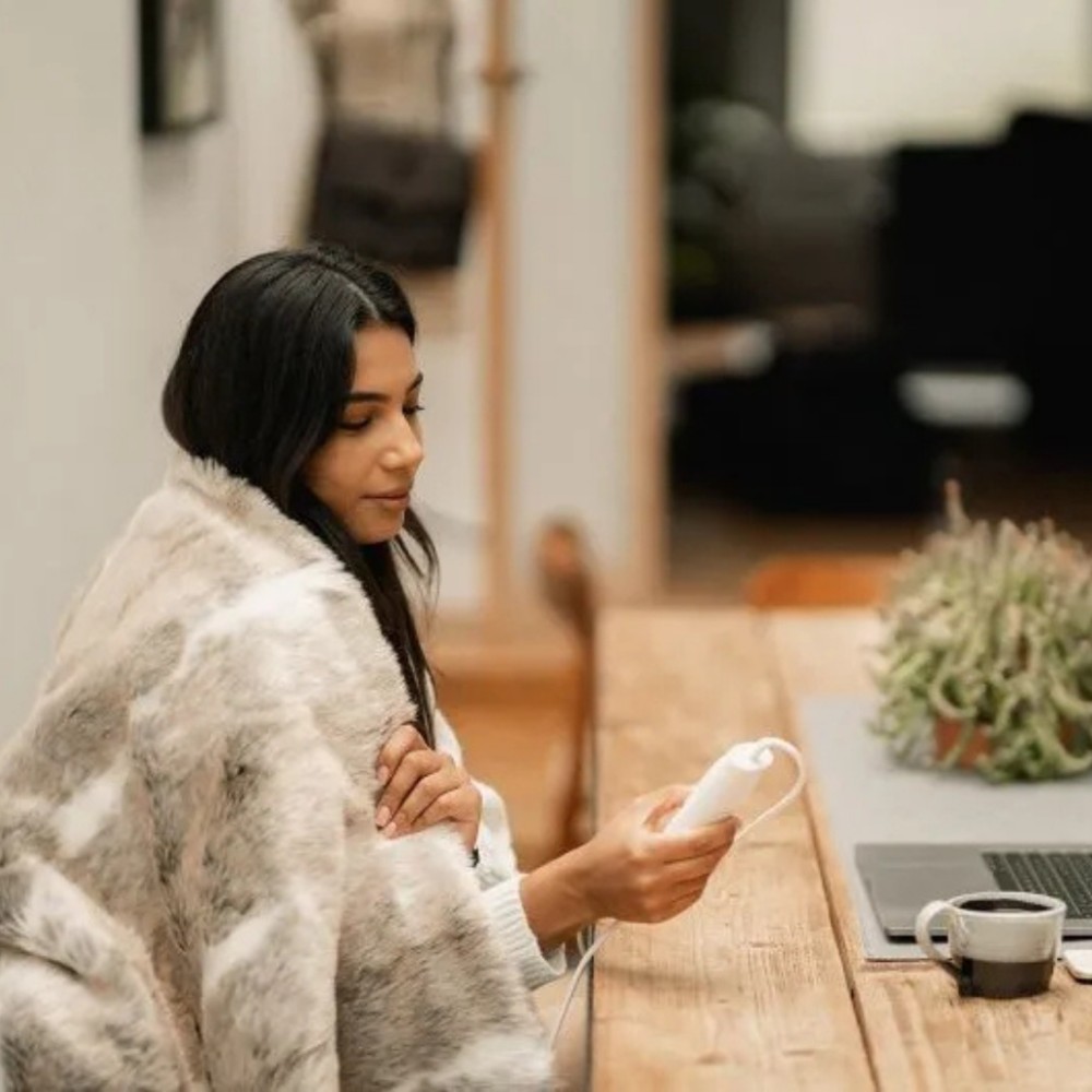 Verwarmd Plaid Faux Fur