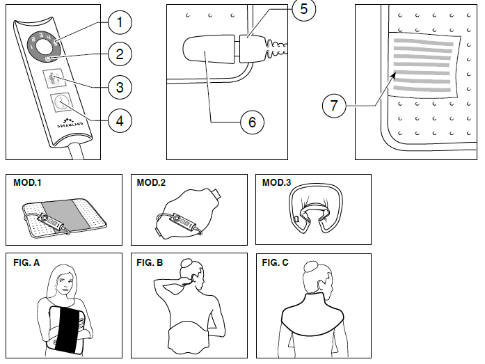 Heating Pad back with breathable and Soft Velvet Fabric - BACK- One Size