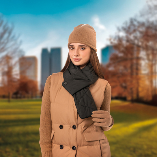 DREAMLAND Cordless Heated Scarf Black
