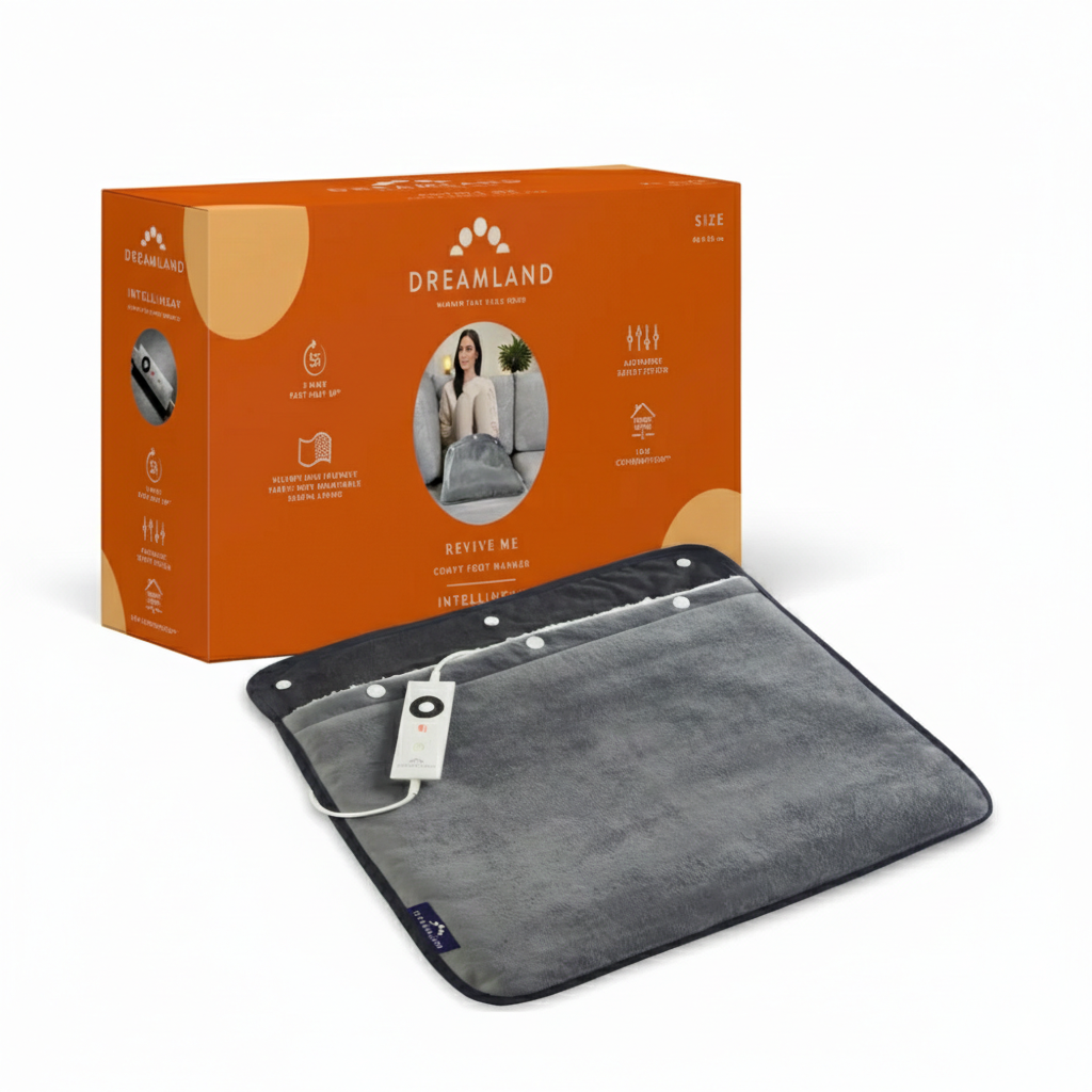 DREAMLAND Footwarmer Grey Velvet with Breathable Sherpa lining - REVIVE ME