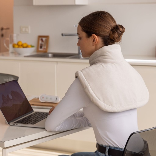 [26053] Coussin Chauffant Cou et Épaules beige Velouté Doux - NECK & SHOULDERS