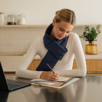 [26156] DREAMLAND Cordless Heated Scarf BLUE