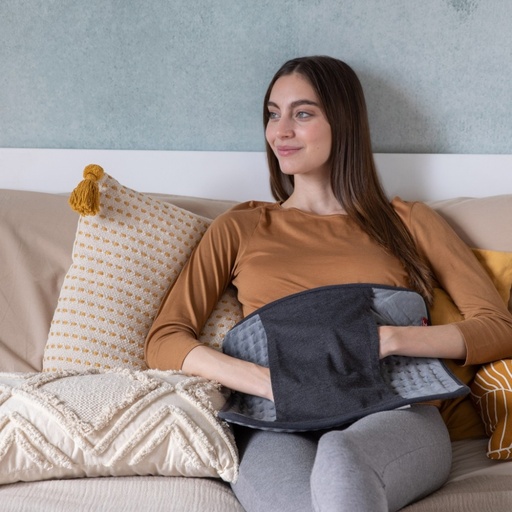 [16983] DREAMLAND Multifunctional Soft Velvet Heating Pad - Grey - MULTI